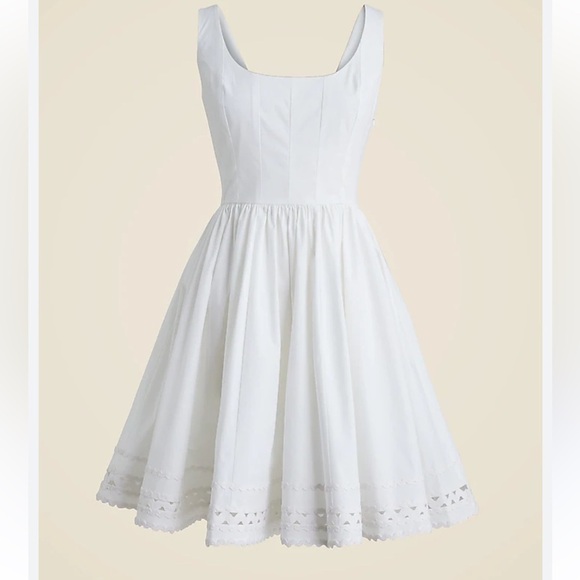 NWT! J.Crew Fit-and-flare mini dress with rickrack trim. Size 10 $168. CA683 - Picture 1 of 6